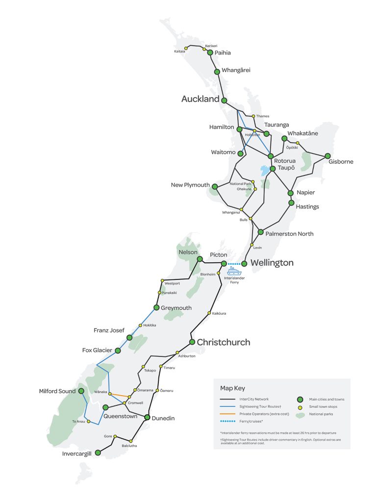 InterCity Network Map 2024 Basic Network Map
